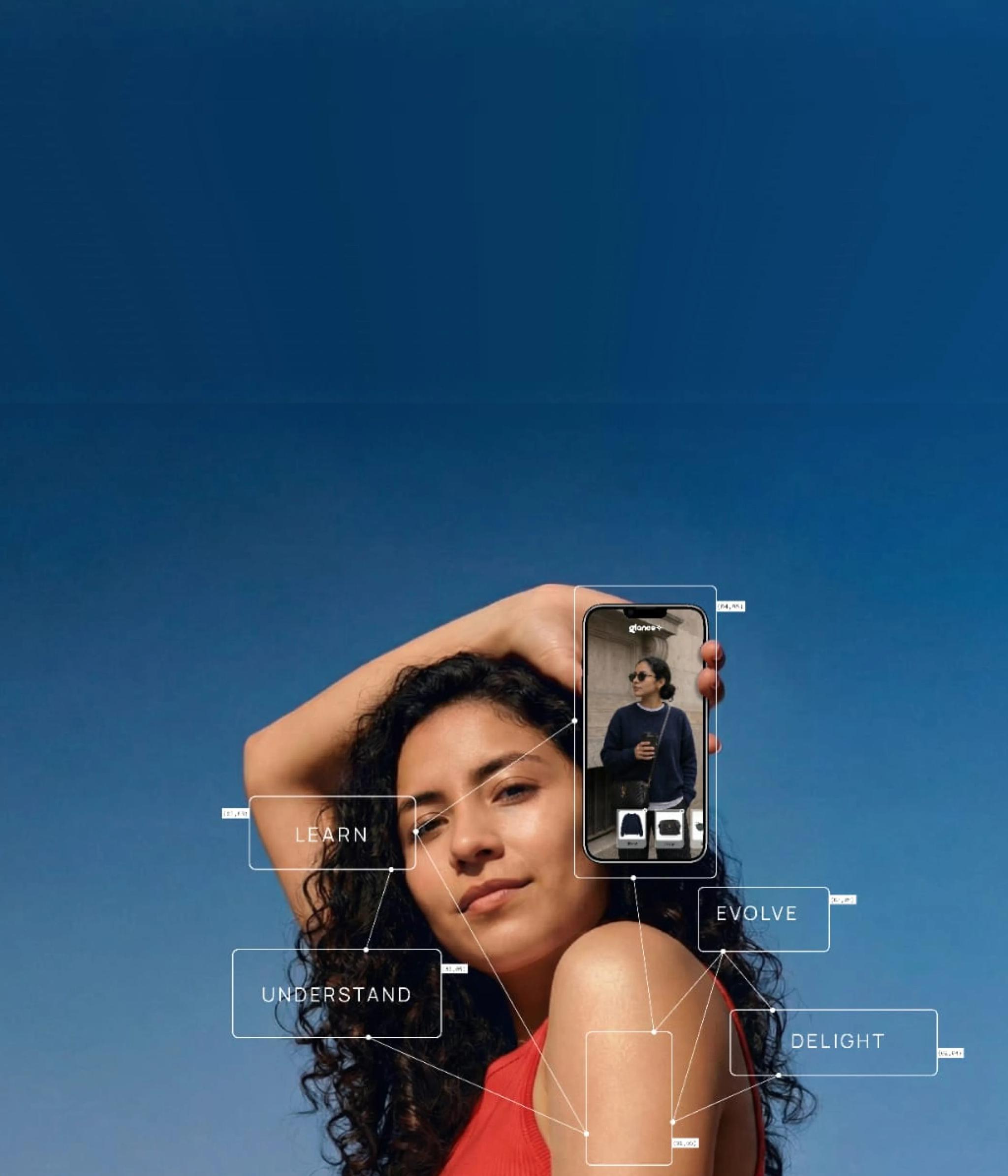 About Glance landing background
