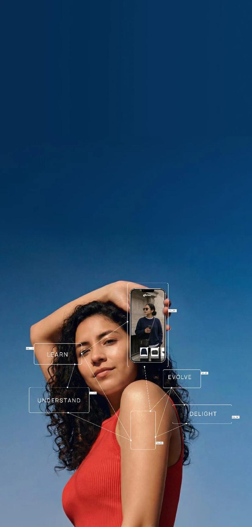 About Glance landing background