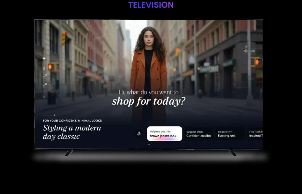 Glance on television screen